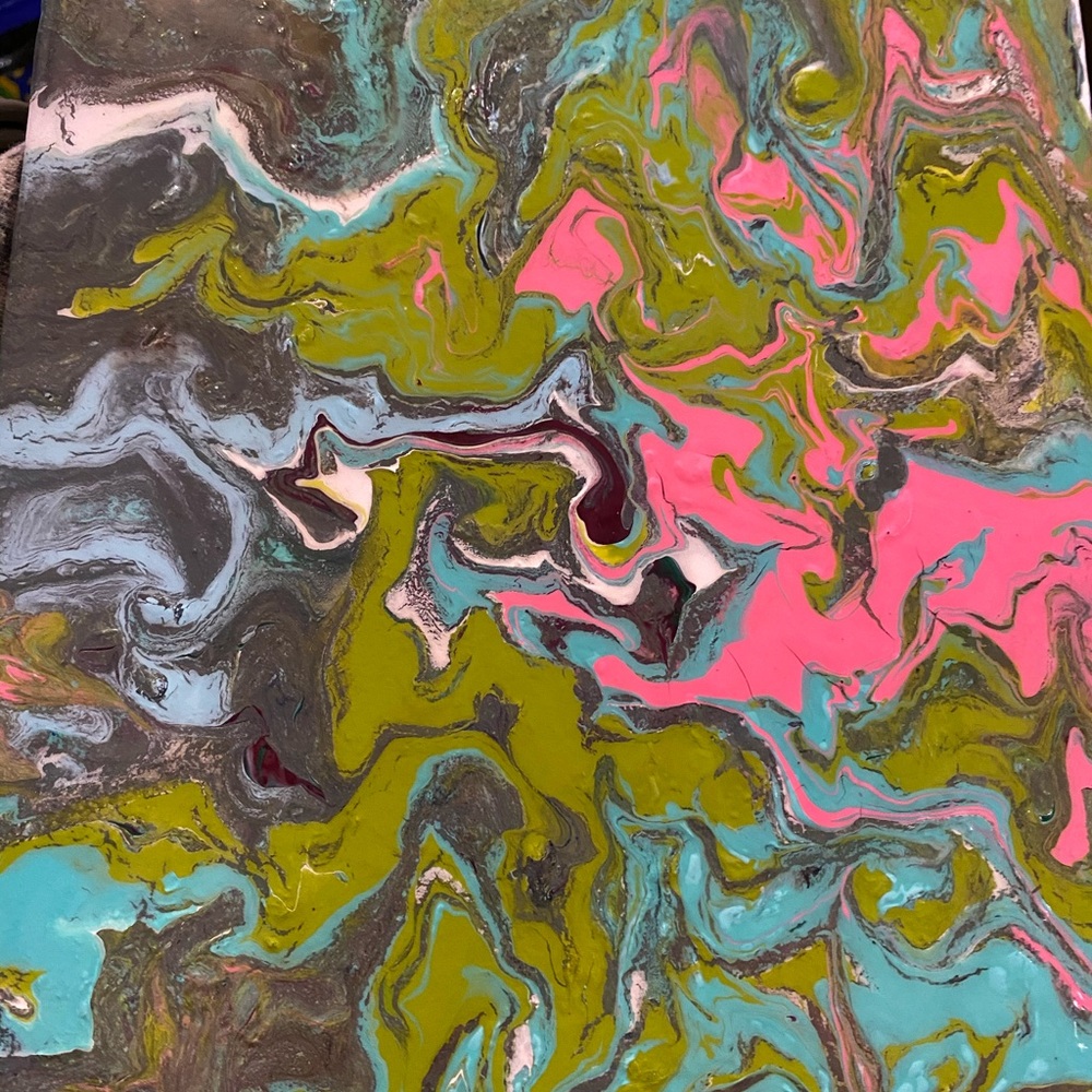Original art acrylic pour resin finish